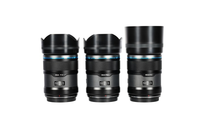 Sirui Sniper AF 23mm, 33mm & 56mm F1.2 APSC Objektiv-Kit (E Mount, Schwarz, Carbon)