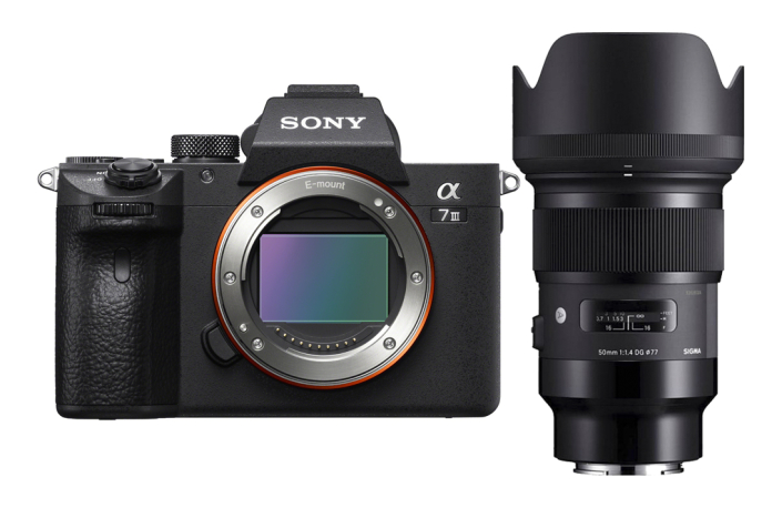 Sony Alpha ILCE-7 III Kit + Sigma AF 50mm F1,4 DG HSM -A-