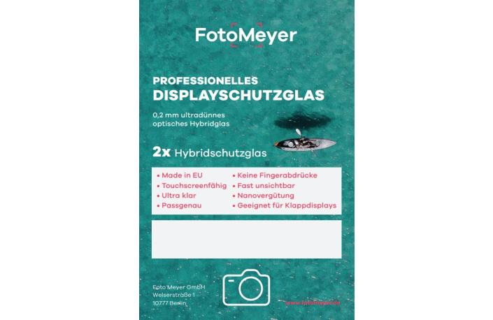 FotoMeyer 2x professionelles Displayschutzglas für Canon EOS R100
