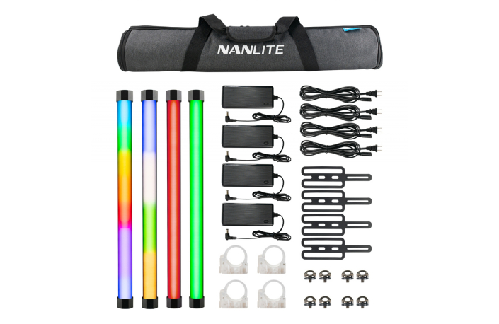 NANLITE PavoTube II 15X 4Kit, mit 4 Farb-Effektleuchten "PavoTube II 15X