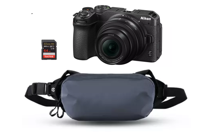 Nikon Z30 KIT DX 16-50 mm 1:3.5-6.3 VR + Sandisk SD 64 GB 200MB + Wandrd D1 Fanny Pack