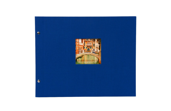 Goldbuch Schraubalbum Bella Vista 39x31, schwarze Seiten blau