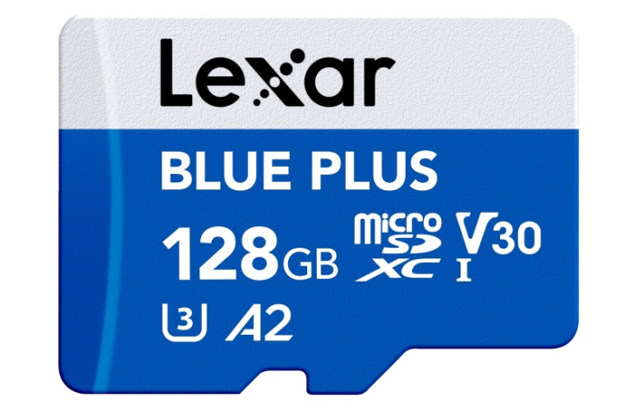 Lexar microSDXC Blue Plus UHS-I 128GB V30 Read 170MB/s with SD adapter