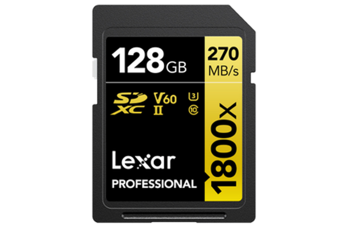 Lexar 1800x SDXC 128GB V60 270/180 MB/s Professional Speicherkarte