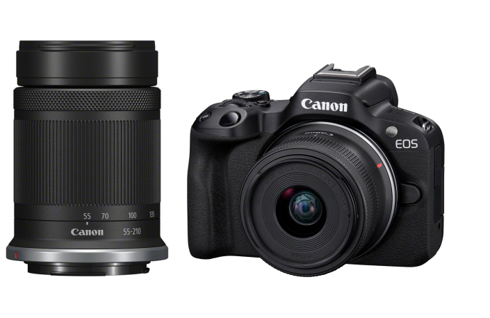 Canon EOS R50 Schwarz + RF-S 18-45 IS  + RF-S 55-210 IS