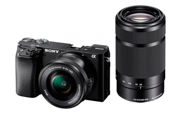 Sony Alpha ILCE-6100 Kit + Sony SEL-P 16-50mm F3,5-5,6 + Sony 55-210mm F3,5,6,3 schwarz