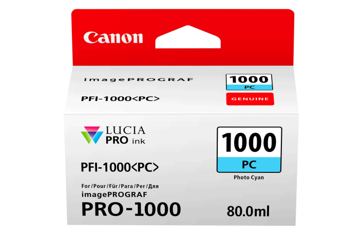 Canon PFI-1000 foto-cyan 80ml Tinte für Canon imagePROGRAF PRO-1000