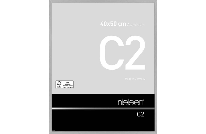 Nielsen Alu Rahmen C2 40x50 struktur silber matt
