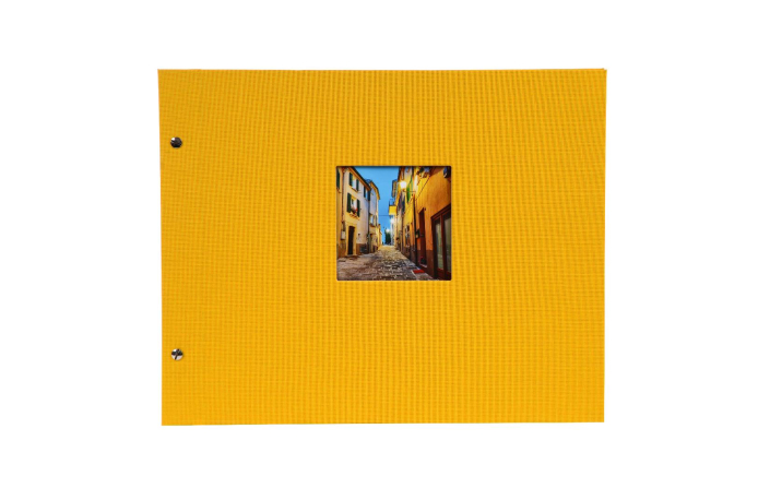Goldbuch Schraubalbum Bella Vista 39x31, schwarze Seiten gelb
