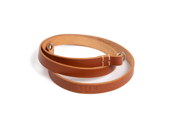Seam Strap Kameragurt Classic 100cm Cognac Braun Leder - made in Germany -