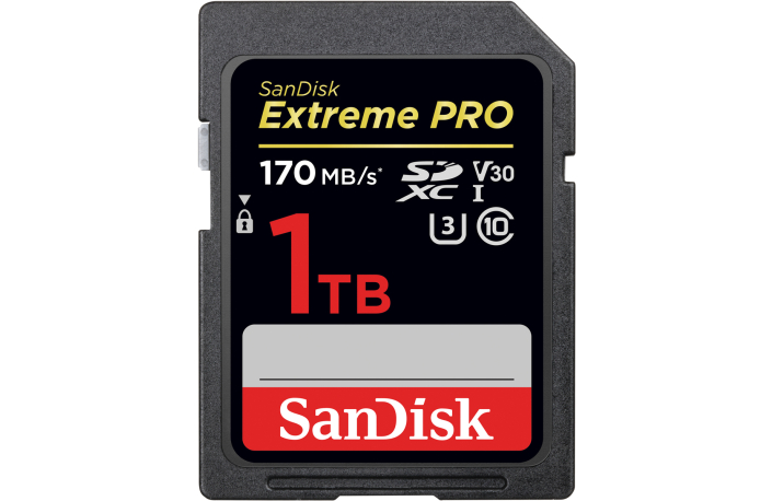 SanDisk 1 TB SDXC Extreme Pro 170MB/s V30 UHS-I U3 Class10, Speicherkarte