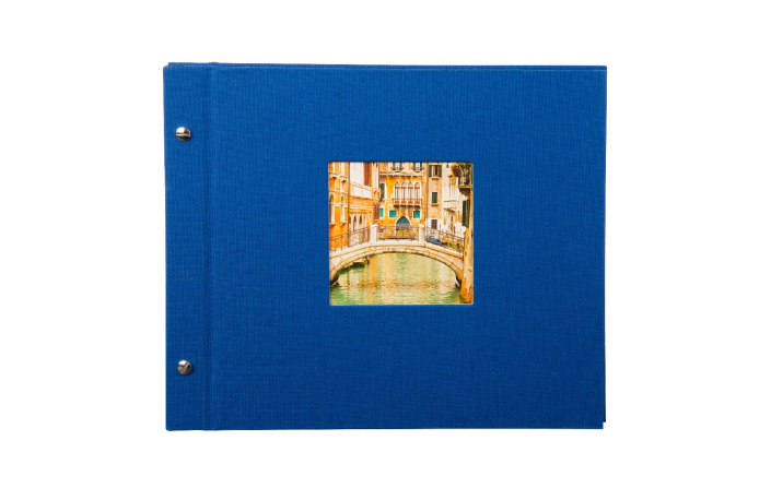 Goldbuch Schraubalbum Bella Vista 30x25, weiße Seiten blau