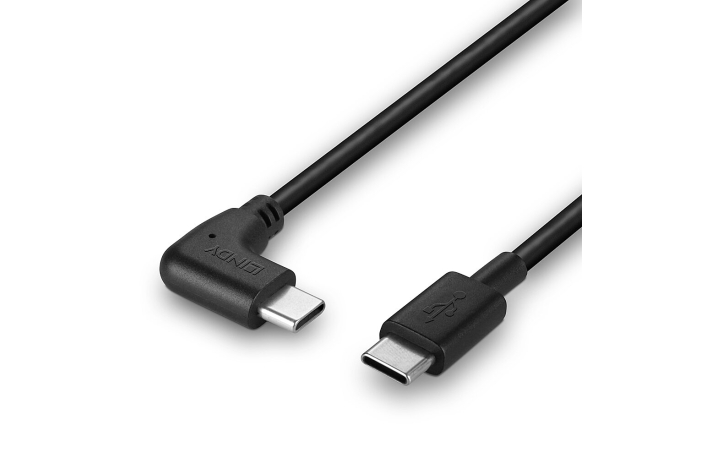 Lindy 0.5m USB 2.0 Typ C Kabel, 90° gewinkelt