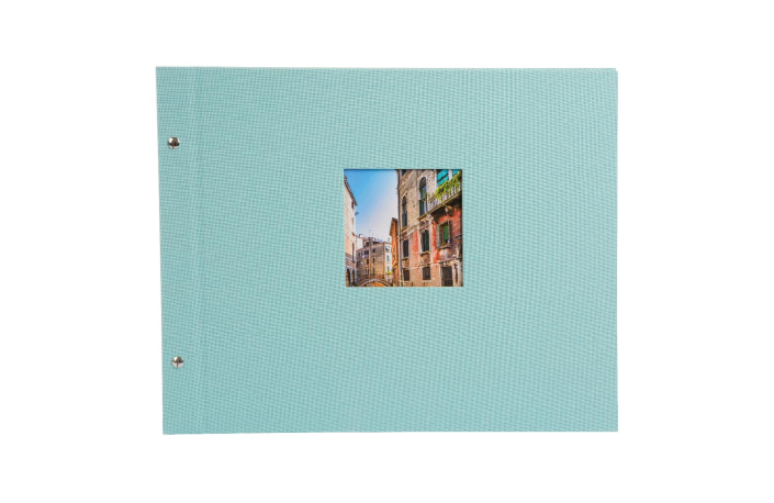 Goldbuch Schraubalbum Bella Vista 39x31, schwarze Seiten aqua