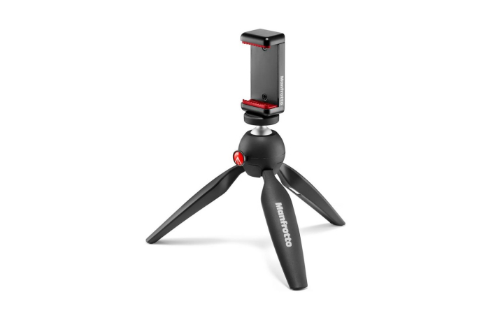 Manfrotto PIXI Smart Kit, PIXI-Stativ inkl. Smartphone Halterung (Made in Italy)