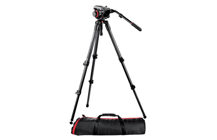 Manfrotto 504HD + 535K Stativkopf und Tasche MBAG100PN