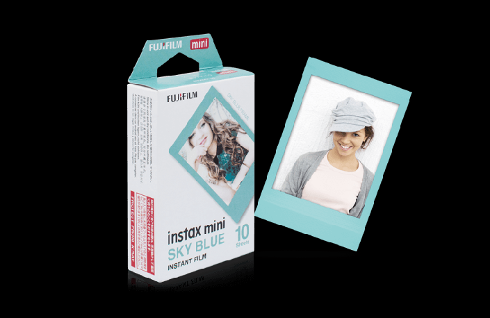 Fujifilm Instax Film Mini Sky Blue Frame 10 Aufnahmen