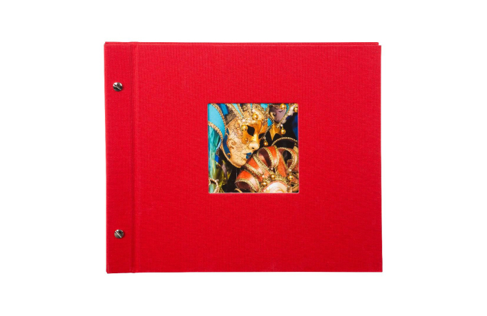 Goldbuch Schraubalbum Bella Vista 30x25 Rot, 40 Schwarze Seiten