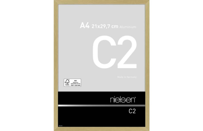 Nielsen Alu Rahmen C2 21x29,7 (DIN A4) struktur gold matt