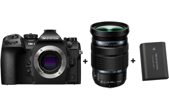 OM System OM-1 II Body schwarz + 12-100mm ED 4,0 + inkl. GRATIS Akku BLX-1