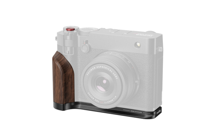 SmallRig 5265 L-Shape Mount Plate with Wooden Handle f. Fujifilm GFX100RF blk.