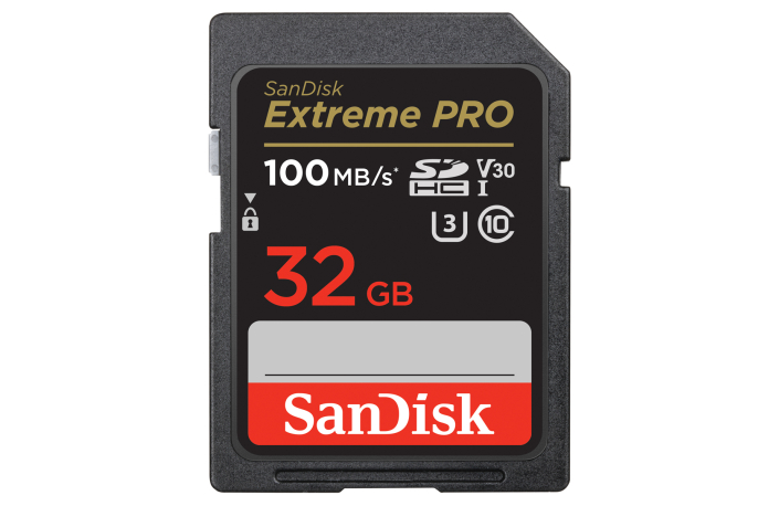 SanDisk 32 GB SDHC ExtremePro 100MB/s UHS-I, Class 10, U3, V30