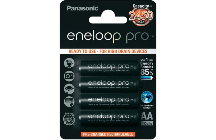 Panasonic Eneloop Pro Mignon (AA) Akku 2450 mAh BK-3HCCE