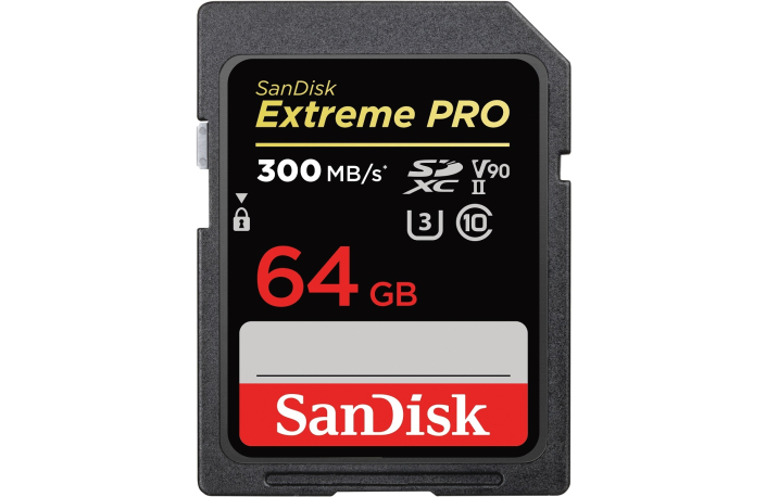 SanDisk 64 GB SDXC ExtremePro 300MB/s V90 UHS-II