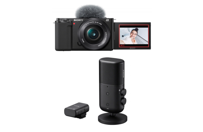 Sony Alpha ZV-E10 Kit + SEL 16-50/3.5-5.6 PZ OSS + Sony Mikrofon ECM-S1