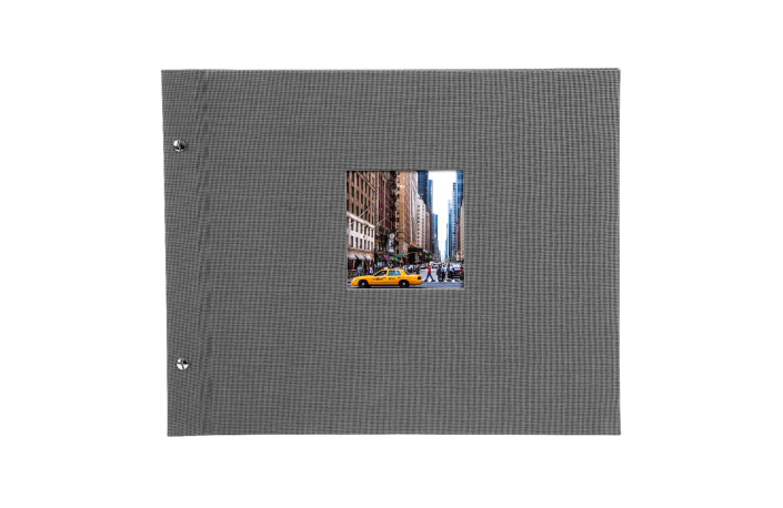 Goldbuch Schraubalbum Bella Vista 39x31, schwarze Seiten grau
