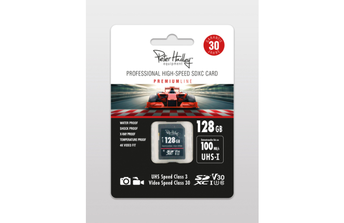 Peter Hadley 128GB SDXC-Karte Prof.High-Speed UHS-I  Cl10, U3, V30 (100/95 MB/s)