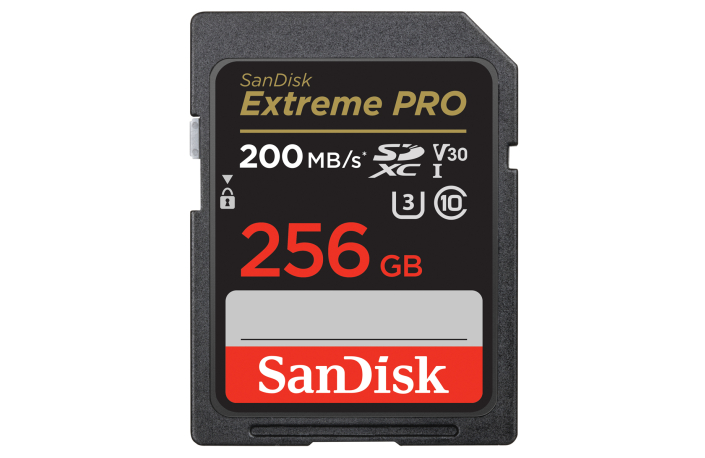 SanDisk 256 GB SDXC ExtremePro 200MB/s V30 UHS-I U3, Class 10 Speicherkarte