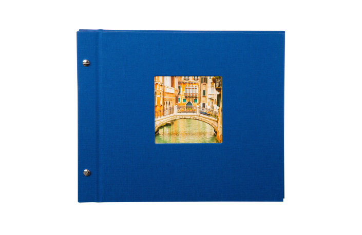 Goldbuch Schraubalbum Bella Vista 30x25, 40 Schwarze Seiten blau