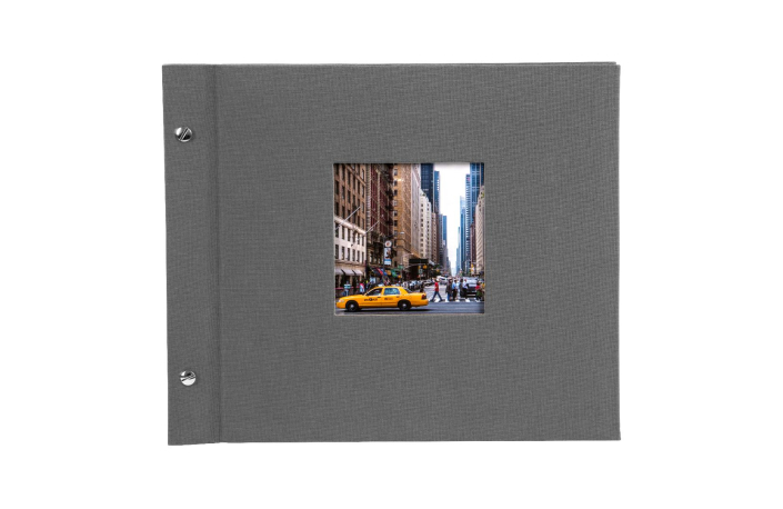 Goldbuch Schraubalbum Bella Vista 30x25, weiße Seiten grau