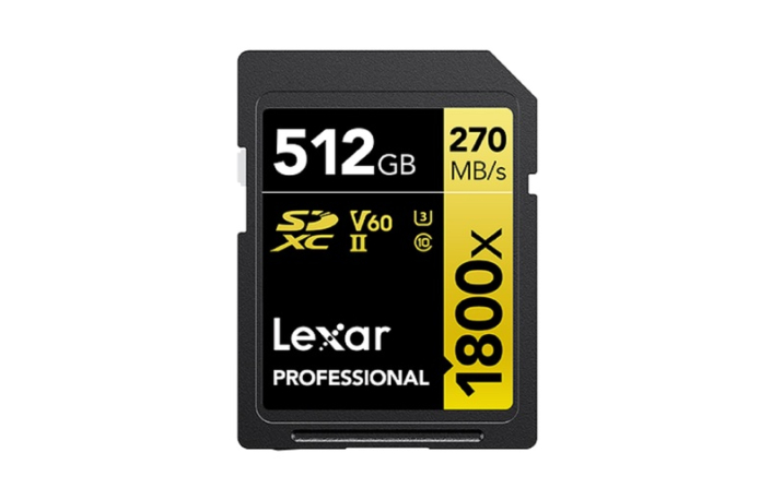 Lexar Professional 1800x SDXC 512GB C10 U3 V60