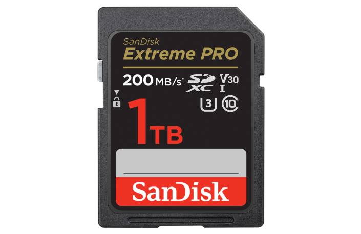 SanDisk 1 TB SDXC ExtremePro 200MB/s V30 UHS-I U3, Class 10 Speicherkarte