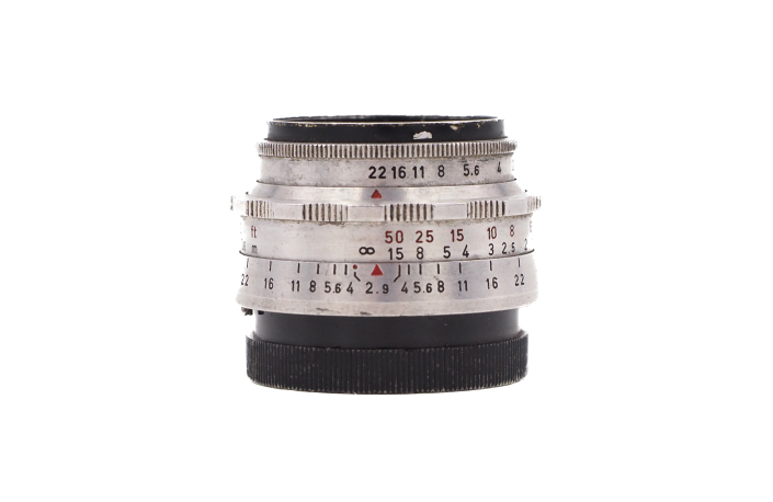 Meyer Trioplan 50mm 2,9 "Red V" Exa/Exakta - gebraucht