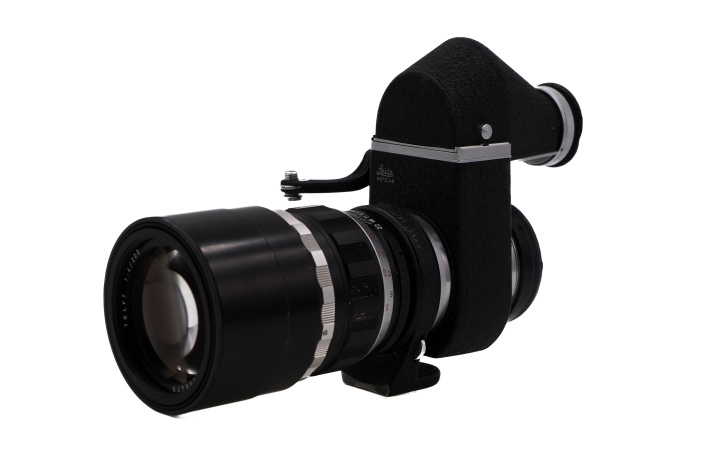 Leica Leitz Telyt 200mm/4,0 mit OUBIO und M-Visoflex - gebraucht -