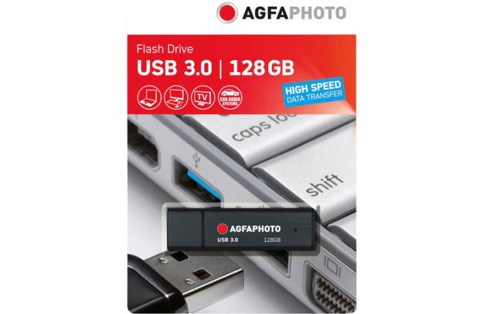 AgfaPhoto USB-Stick 128 GB, USB 3.0 schwarz