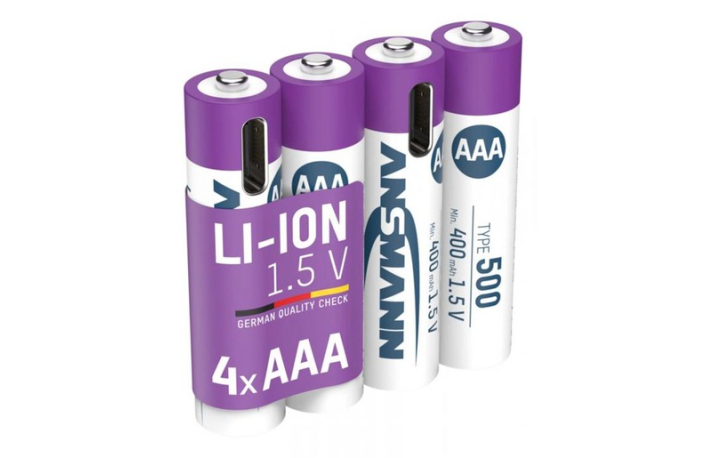 Ansmann Micro AAA Type 500 LI-ION Akku USB-C, 4er Blister 400 mAh
