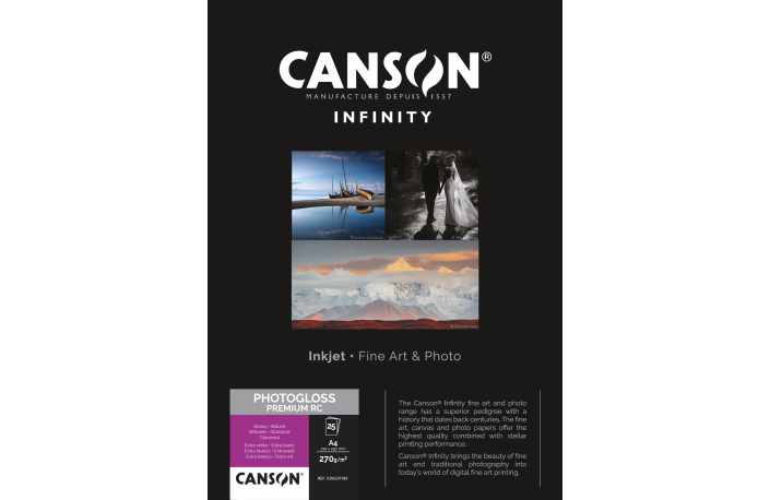 Canson INFINITY - PhotoGloss Premium RC - A4 / 25 Blatt 270g RC