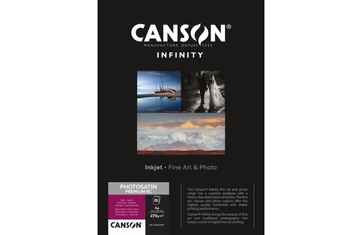 Canson INFINITY - PhotoSatin Premium RC - A4 / 25 Blatt  270g RC