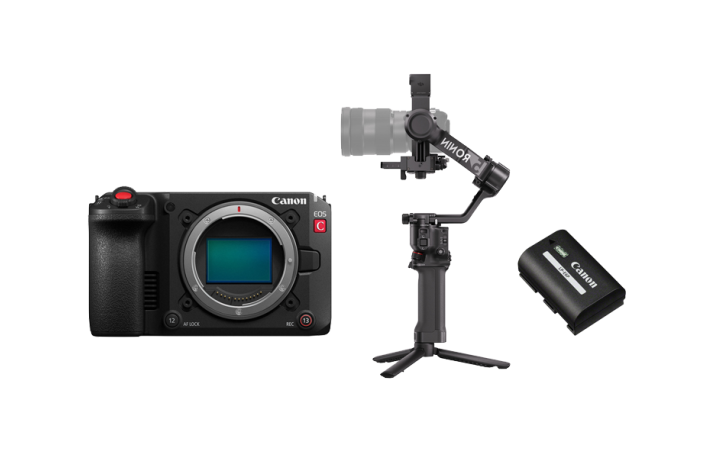 Canon EOS C50 + Akku LP-E6P + DJI Ronin RS 5 Einhandgimbal