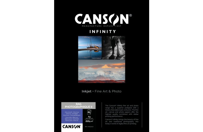 Canson INFINITY - Rag Photographique II - A4/ 25Blatt  310g Lisse - (Smooth) Matt