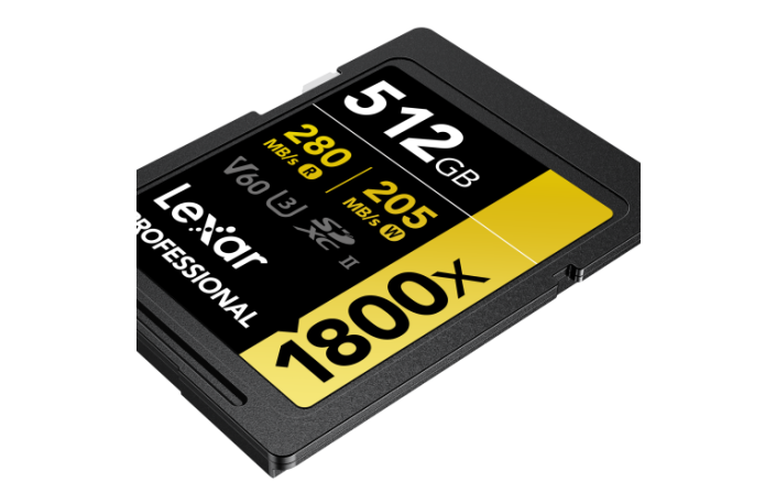 Lexar SD Pro Gold Series UHS-II 1800x 512GB V60