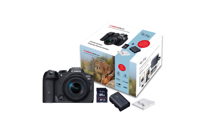 Canon EOS R7 + RF-S 18-150mm Special Edition incl. 64 GB SD-Card, 2.Akku, Mikrofasertuch