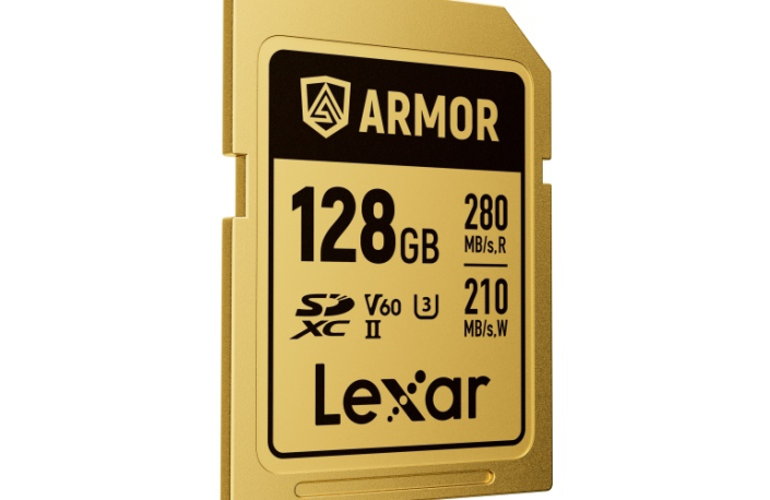 Lexar SDXC Pro Gold Series ARMOR UHS-II 128GB V60 IP68 Stainless Steel R280/W210MB/s