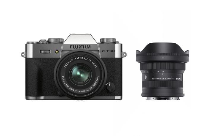 Fujifilm X-T30 II silber + Sigma 10-18 F2.8 + XC 15-45mm F3.5-5.6 OIS PZ