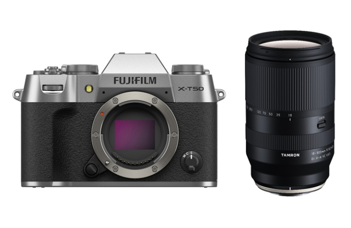 Fujifilm X-T50 silber Gehäuse Kit + Tamron AF 18-300mm F/3.5-6.3 Di III-A VC VXD