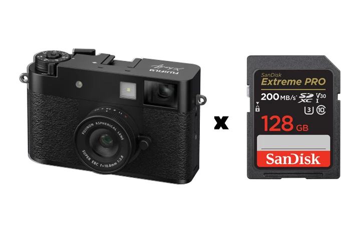 FUJIFILM X-HF1 black (X half) + SanDisk Extreme PRO 128GB SDXC UHS-I V30 200MB/s